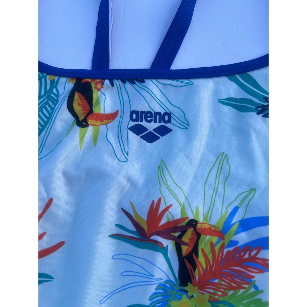 Arena Toucan Super Fly Back One Piece Swimsuit Tropical Floral Size 32 - Picture 3 of 6